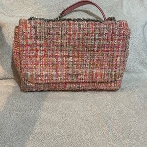 kate spade Pink Shoulder Bag with Textured Fabric and Structured Shape